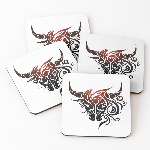 Item preview, Black and Red Tribal Bull designed and sold by ShadowAndSlate.