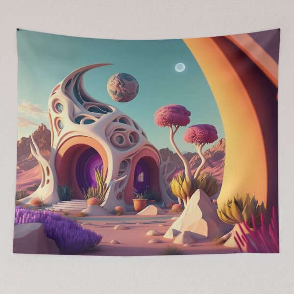 Item preview, Imagining a World of Vibrant Colors designed and sold by ThreadGallery.
