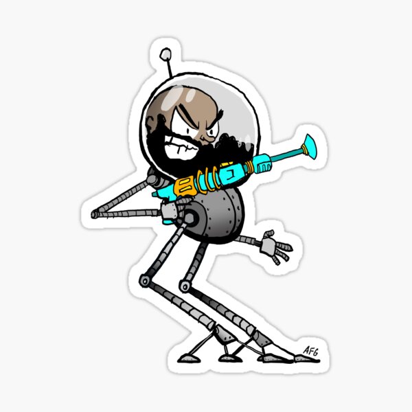 Space Aaron Robot Sticker