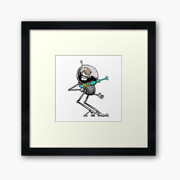 Space Aaron Robot Framed Art Print
