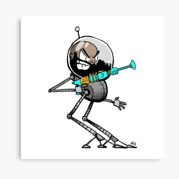 Space Aaron Robot Canvas Print