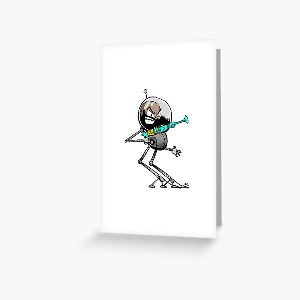 Space Aaron Robot Greeting Card