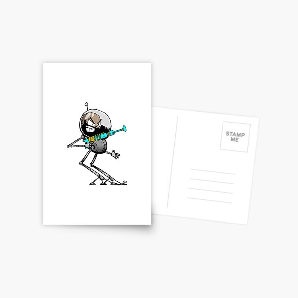Space Aaron Robot Postcard