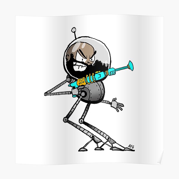 Space Aaron Robot Poster