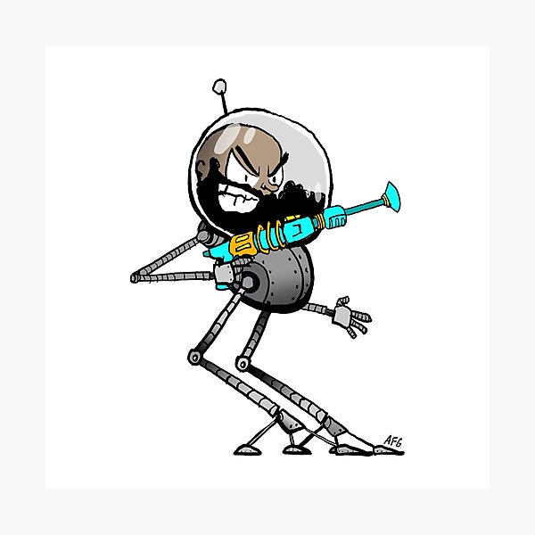 Space Aaron Robot Photographic Print