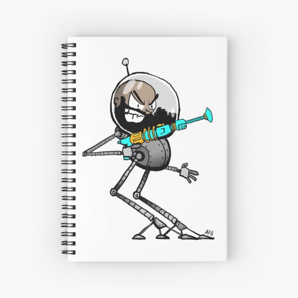 Space Aaron Robot Spiral Notebook