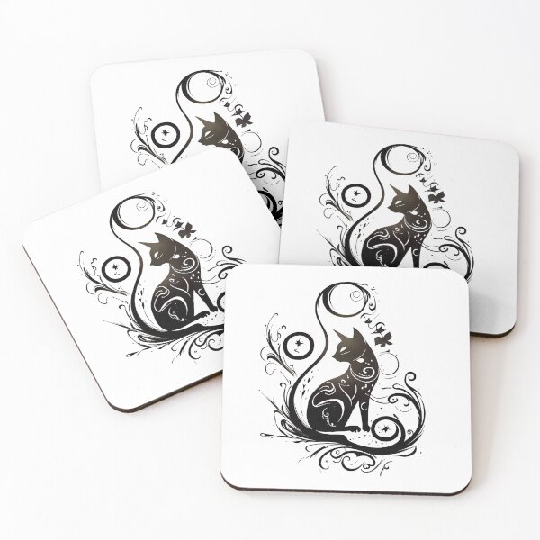 Item preview, Tribal Tattoo Style Cat designed and sold by ShadowAndSlate.