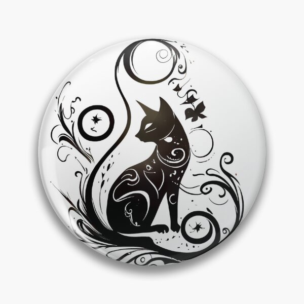 Item preview, Tribal Tattoo Style Cat designed and sold by ShadowAndSlate.