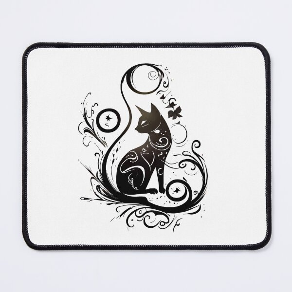 Item preview, Tribal Tattoo Style Cat designed and sold by ShadowAndSlate.