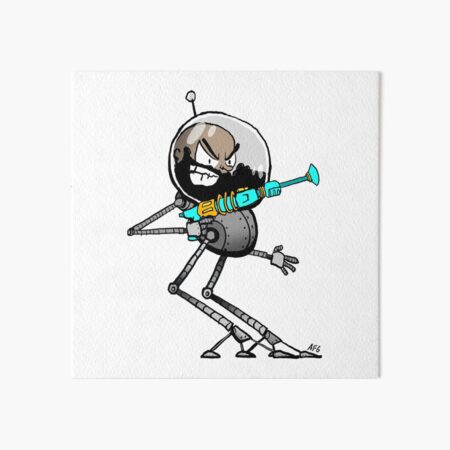 Space Aaron Robot Art Board Print