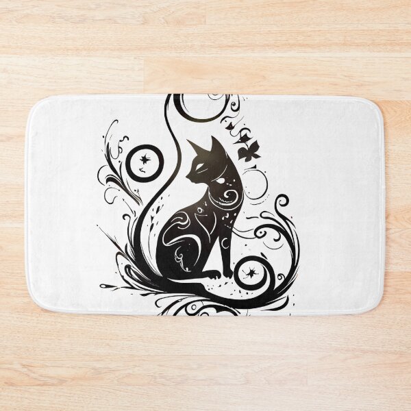 Item preview, Tribal Tattoo Style Cat designed and sold by ShadowAndSlate.