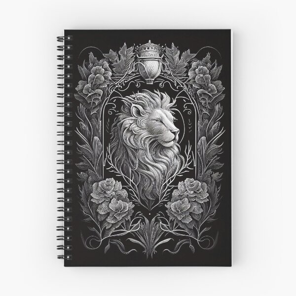 Item preview, Heraldry with lion head and flowers designed and sold by ArtificioAI.