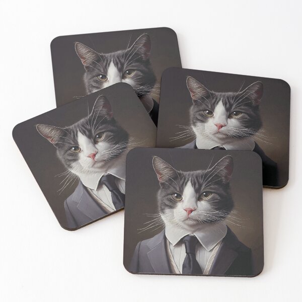 Item preview, Black and white cat in costume designed and sold by MyHunkyDoryShop.