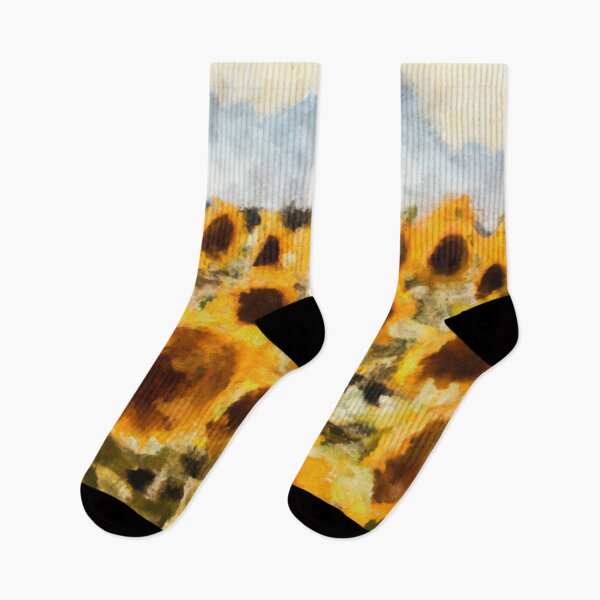 Item preview, The Yellow Sunflower Field - Watercolor designed and sold by The Iconic Minimalist.