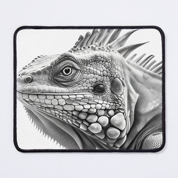Item preview, Black and white Iguana drawing designed and sold by Pencil-Art.