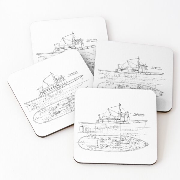 Item preview, Tug Boat Black designed and sold by Wendalka --.