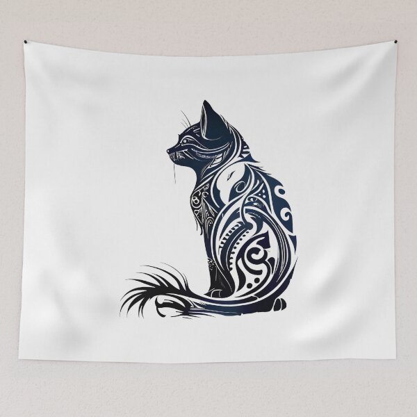 Item preview, Sitting Silhouette Cat designed and sold by ShadowAndSlate.