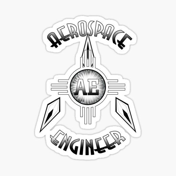 Aerospace Engineer Retro Typography Artwork Sticker