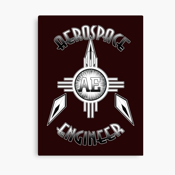 Aerospace Engineer Retro Typography Artwork Canvas Print
