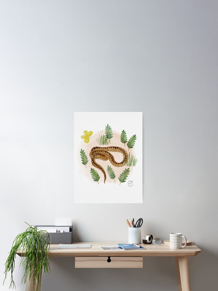Thumbnail 2 of 3, Poster, Spring Viper - ruby designed and sold by KitanaiKid.