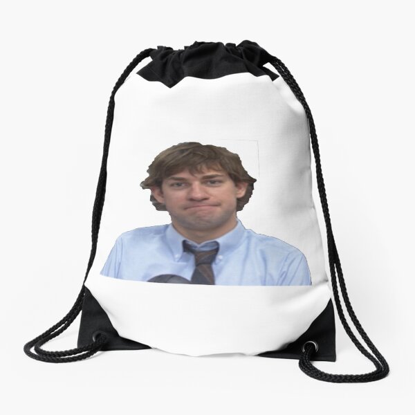 "Jim Halpert The Office" Drawstring Bag for Sale by maddiepeacock