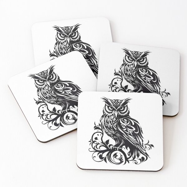 Item preview, Tribal Tattoo Style Owl designed and sold by ShadowAndSlate.