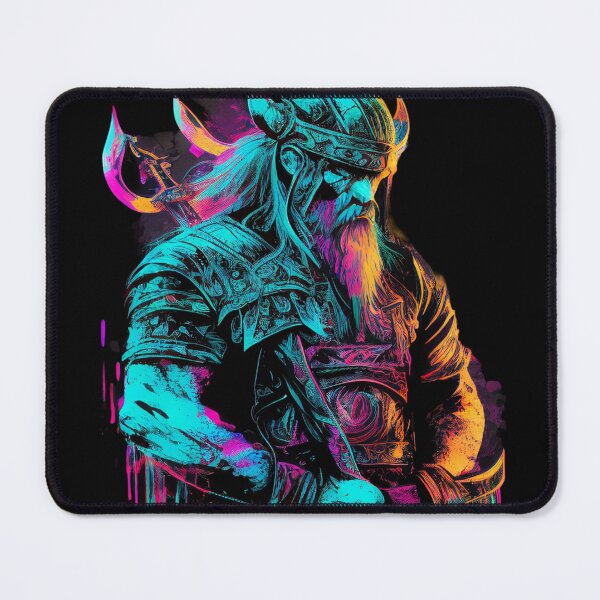 Item preview, Neon Viking Warrior designed and sold by GiftPantheon.