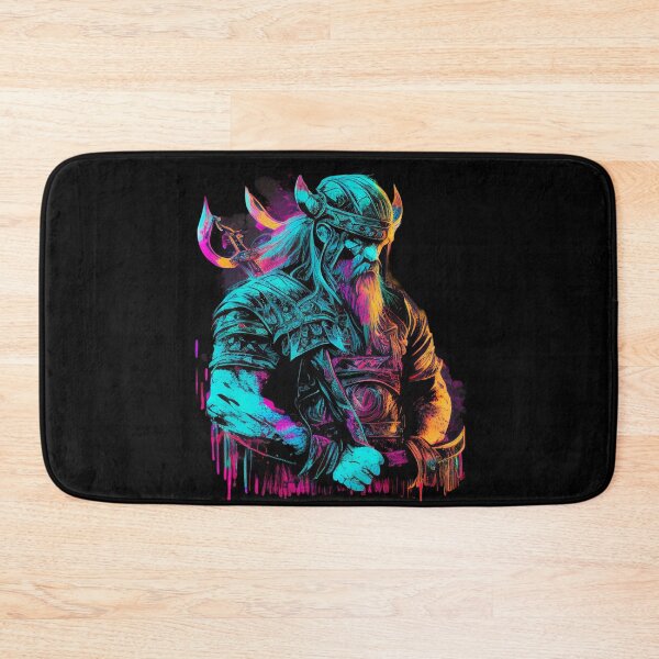 Item preview, Neon Viking Warrior designed and sold by GiftPantheon.