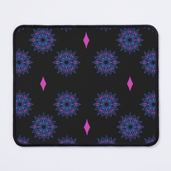 Item preview, Flower patterns blue on black  designed and sold by Chaoticzarts.