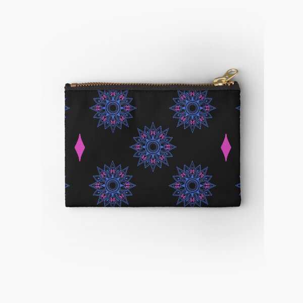 Item preview, Flower patterns blue on black  designed and sold by Chaoticzarts.