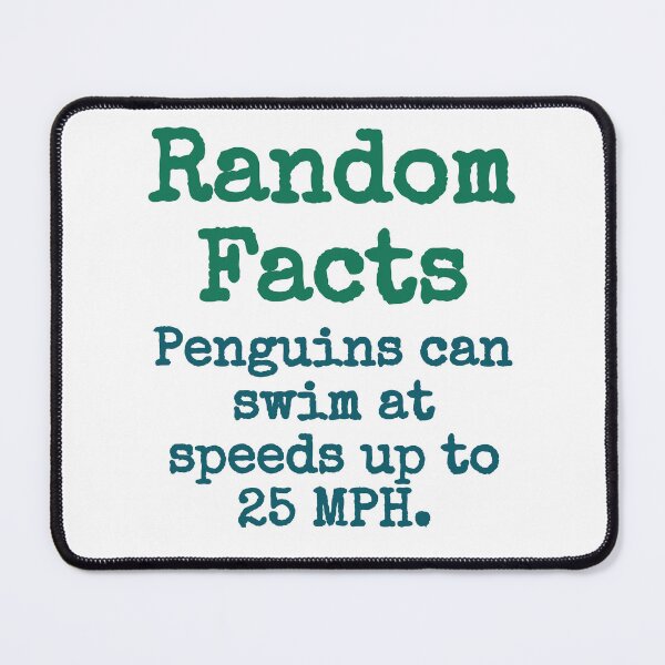 Item preview, Penguins Can Swim At Speeds Up To 25 MPH - Trivia Fact designed and sold by CrankyOldDude.