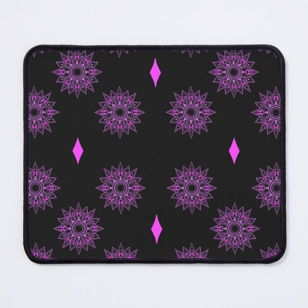 Item preview, Flower patterns purple on black  designed and sold by Chaoticzarts.
