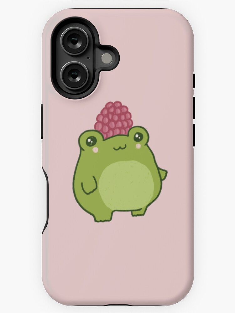 Pastel Raspberry Frog: Cute and Chubby Kawaii Cottagecore
