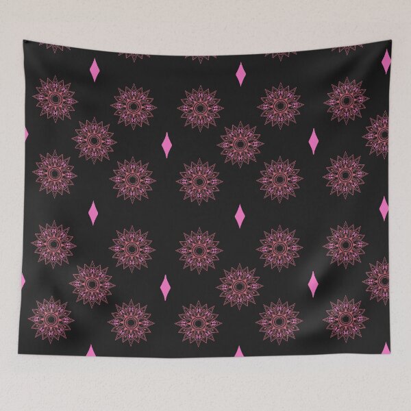 Item preview, Flower patterns red on black  designed and sold by Chaoticzarts.
