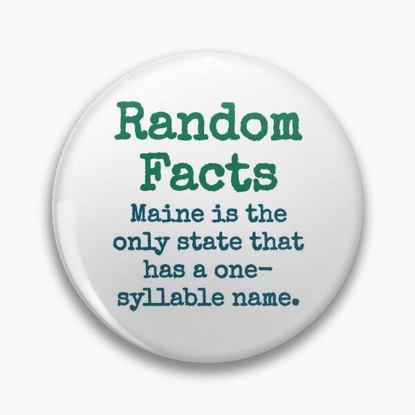 Item preview, Maine Is The Only State - Trivia Fact designed and sold by CrankyOldDude.