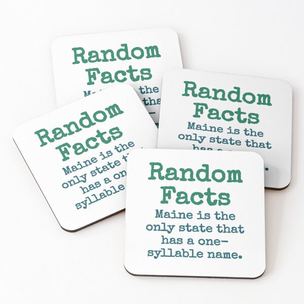 Item preview, Maine Is The Only State - Trivia Fact designed and sold by CrankyOldDude.