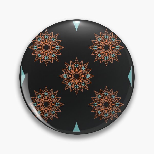 Item preview, Flower bright orange on black  designed and sold by Chaoticzarts.