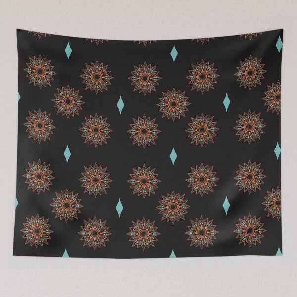 Item preview, Flower bright orange on black  designed and sold by Chaoticzarts.