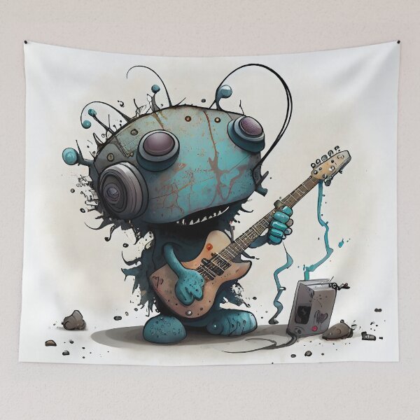 Item preview, "Rhythmic Robotics: The Futuristic Musician" designed and sold by digitalbrosse.