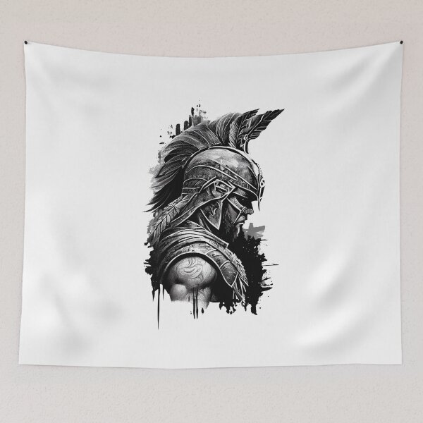 Item preview, Ink Spartan Warrior designed and sold by ShadowAndSlate.