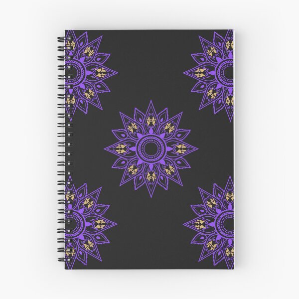 Item preview, Flower patterns violet on black  designed and sold by Chaoticzarts.
