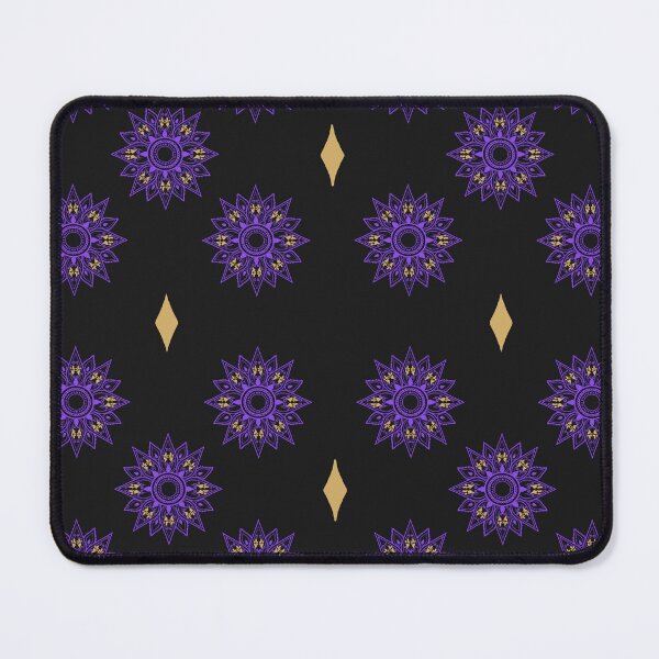 Item preview, Flower patterns violet on black  designed and sold by Chaoticzarts.