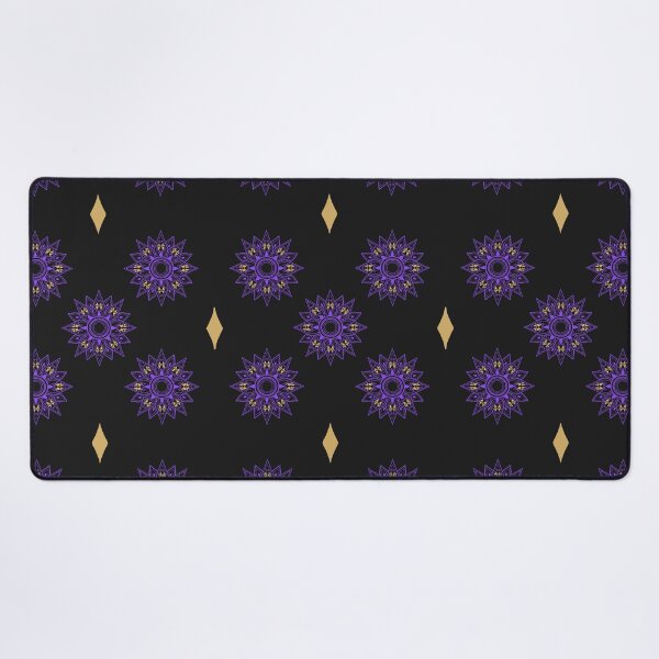 Item preview, Flower patterns violet on black designed and sold by Chaoticzarts.