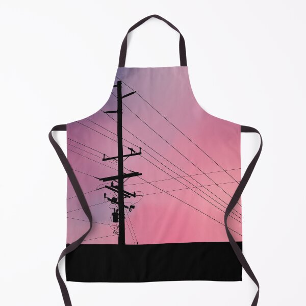 Item preview, Electricity wires pylon pink landscape  designed and sold by TinyArtCorner.