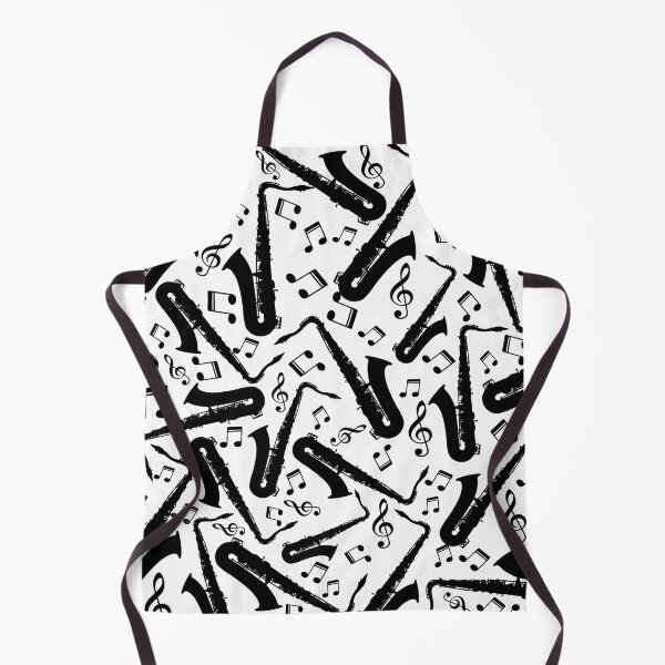 Item preview, Black Saxophone And Music Notes Pattern designed and sold by Primroaddesigns.