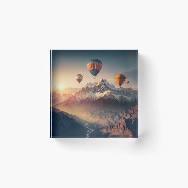 Item preview, Hot air balloon in the mountains designed and sold by JDA-Shop.
