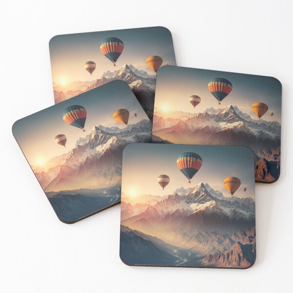 Item preview, Hot air balloon in the mountains designed and sold by JDA-Shop.