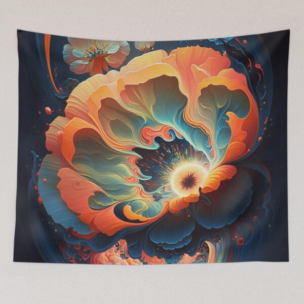 Item preview, Colorful Abstract Flower Art designed and sold by elnixart.