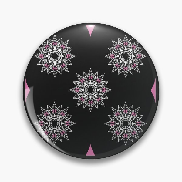 Item preview, Flower patterns white on black  designed and sold by Chaoticzarts.