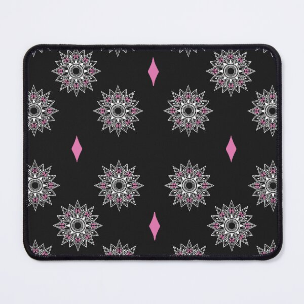 Item preview, Flower patterns white on black designed and sold by Chaoticzarts.